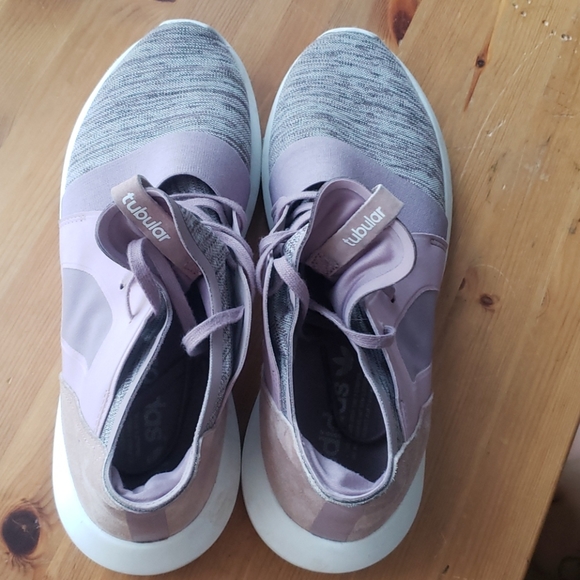 ADIDAS tubular purple sneakers tennis shoes - Picture 2 of 10